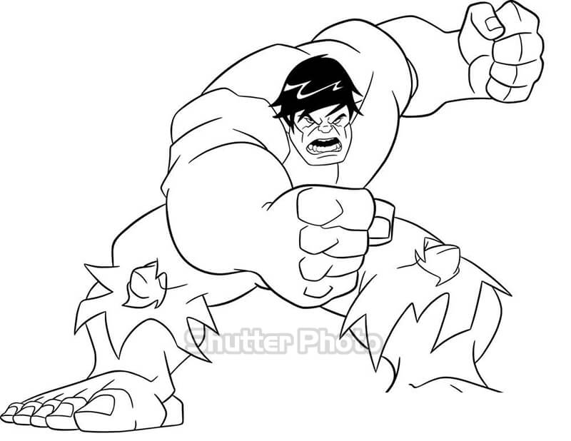 Tranh Tô Màu Hulk Nảy Có Thể In Miễn Phí cho Người Lớn và cho Bé   Lystokcom
