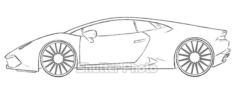 Cách vẽ ô tô mơ ước Siêu xe Lamborghini đơn giản và đẹp