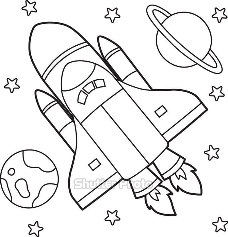 Mua Mô hình tàu vũ trụ bằng giấy tô màu cho bé Z0034  Họa tiết ngẫu nhiên   Tặng kèm 1 bộ bút lông nhiều màu cho bé