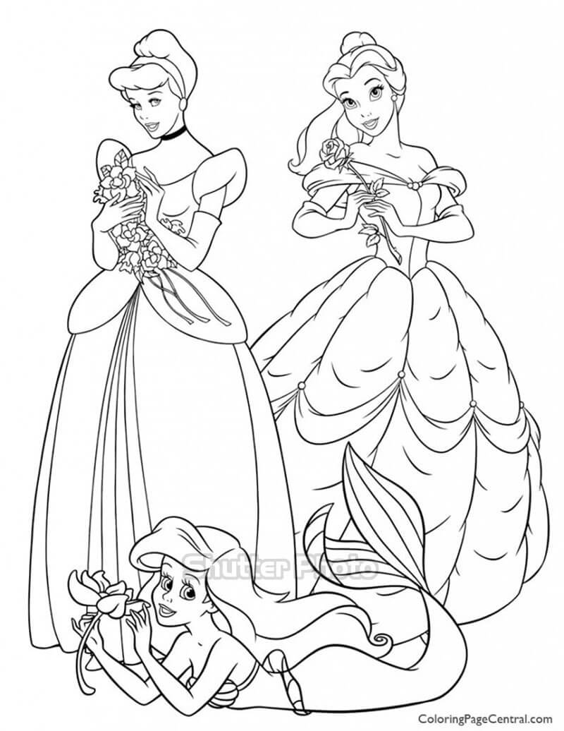 132 Tranh tô màu công chúa Disney xinh đẹp dễ tải dễ in Update 2022 14