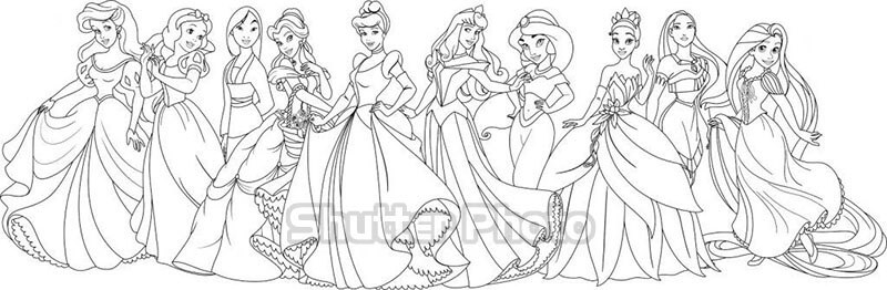 Những bức tranh tô màu công chúa Disney xinh đẹp Update 12/2023