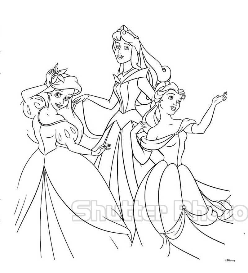 Những bức tranh tô màu công chúa Disney xinh đẹp Update 12/2023