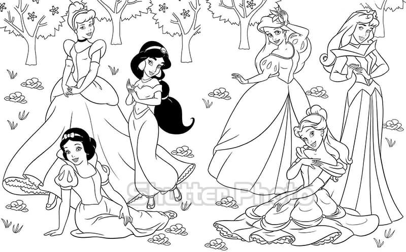 132 Tranh tô màu công chúa Disney xinh đẹp dễ tải dễ in Update 2022 46