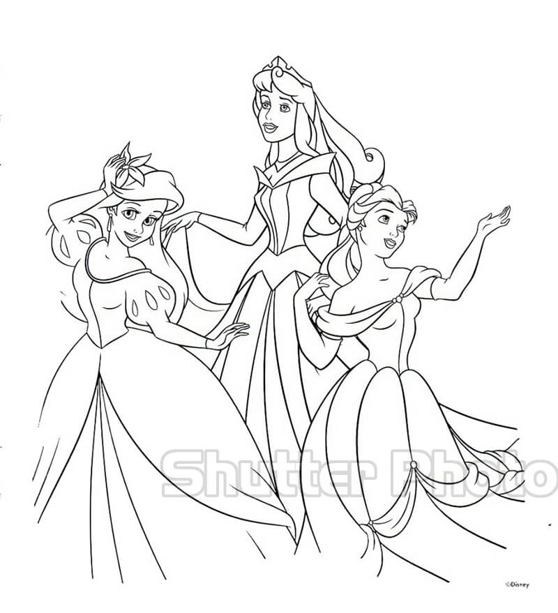 132 Tranh tô màu công chúa Disney xinh đẹp dễ tải dễ in Update 2022 56