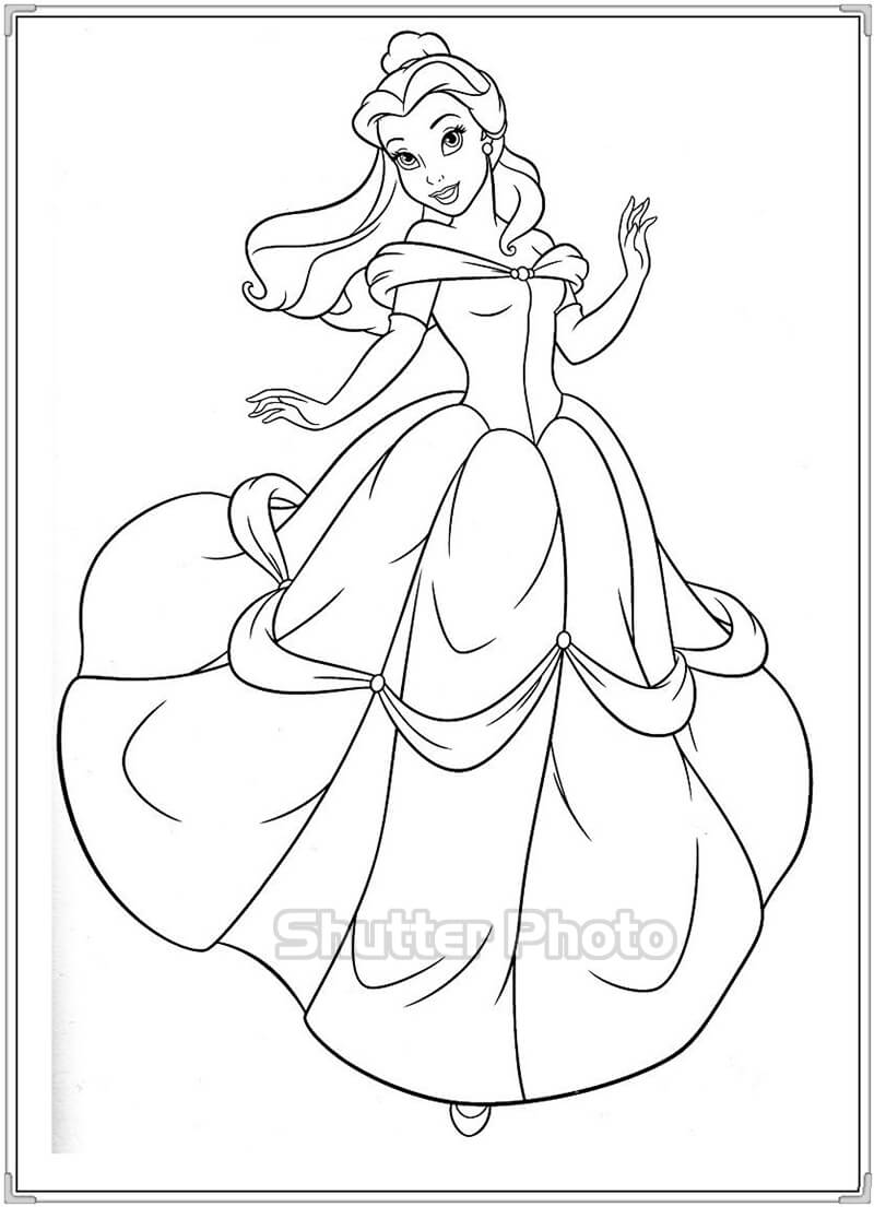 132 Tranh tô màu công chúa Disney xinh đẹp dễ tải dễ in Update 2022 89