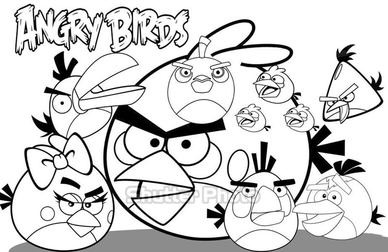 Những bức tranh tô màu Angry Birds “ngầu” nhất cho bé tập tô Update 11/2023