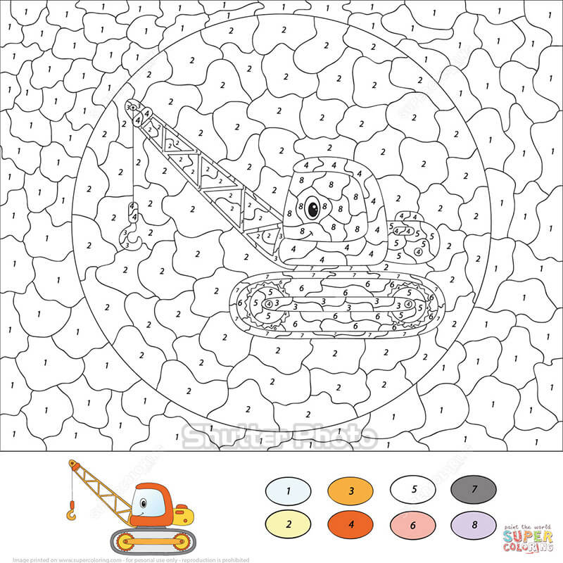 Bộ tranh tô màu máy cẩu đẹp nhất dành cho bé Update 12/2023