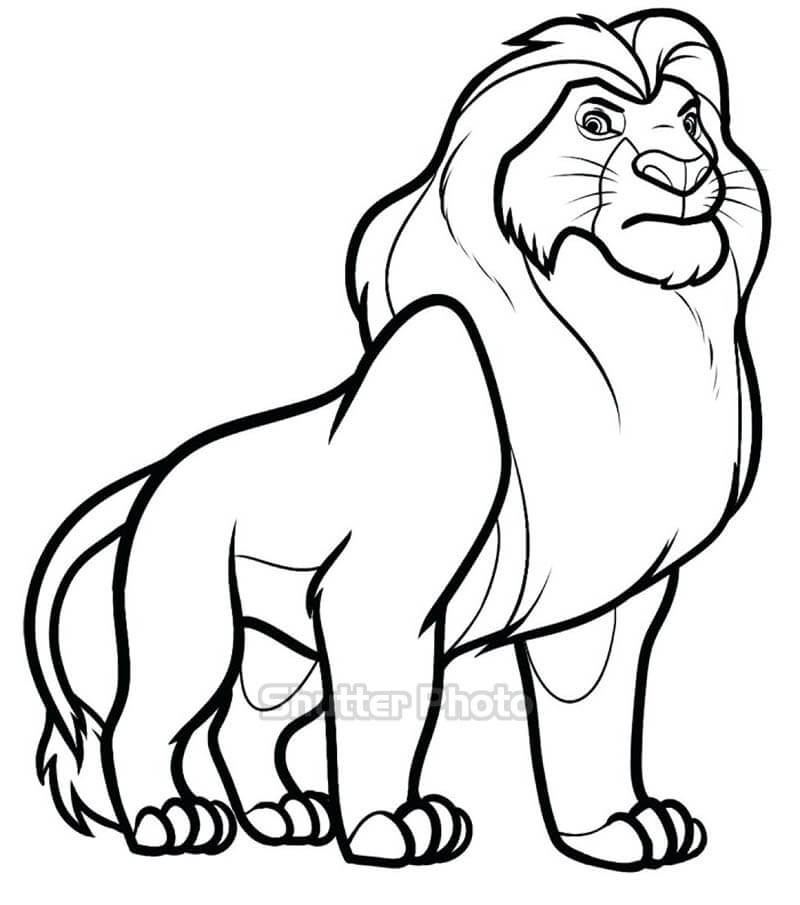 25 Tranh tô màu con sư tử dũng mãnh dễ tải dễ in Update 2023