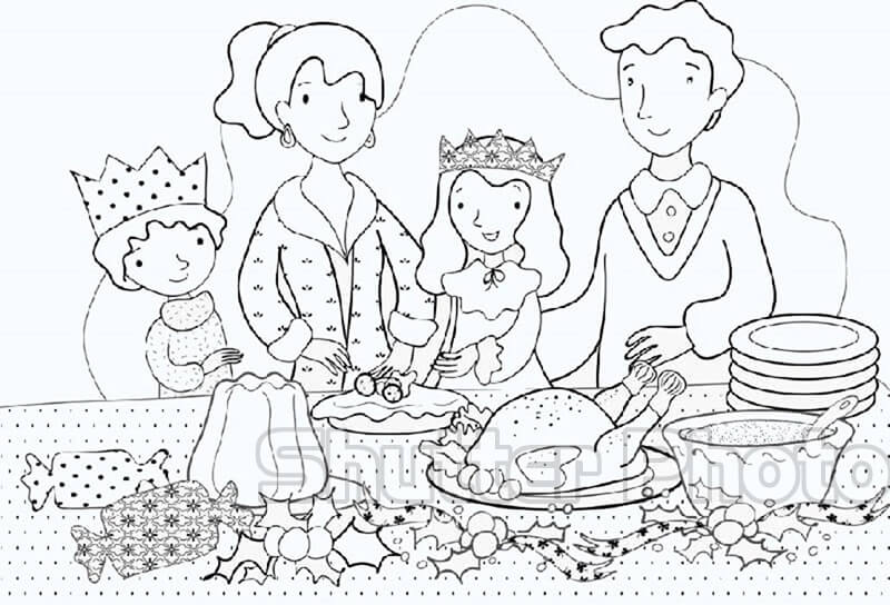 Bộ sưu tập các tranh tô màu gia đình hạnh phúc  Tranh Tô Màu cho bé