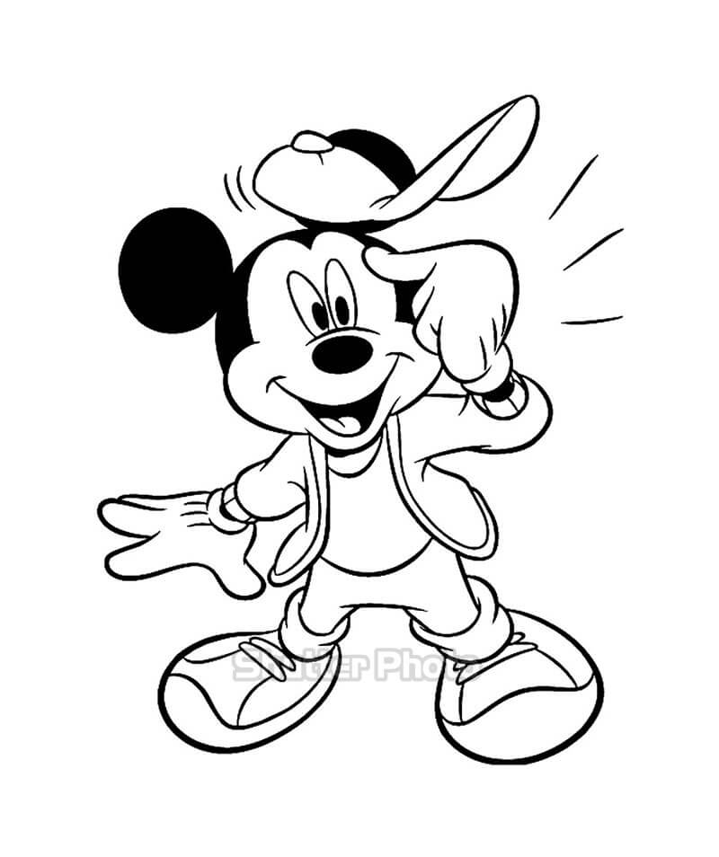 Tranh tô màu chuột Mickey siêu ngộ nghĩnh dành cho bé trai bé gái