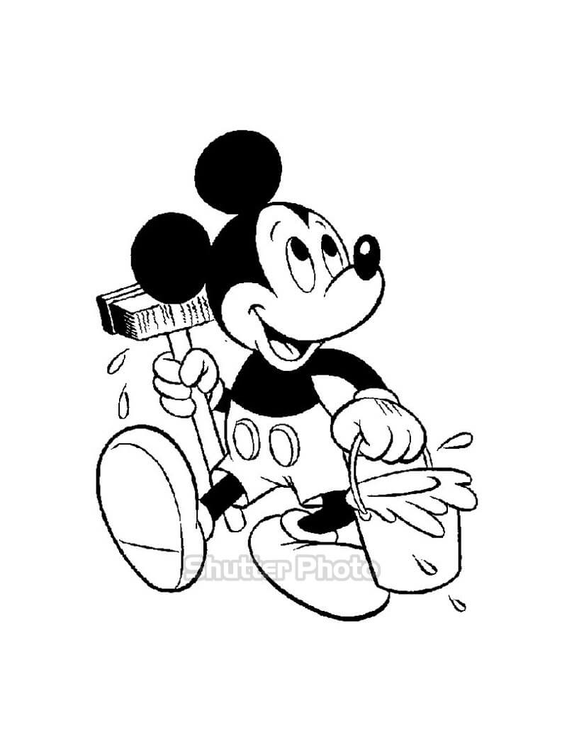 Tranh tô màu Mickey đẹp