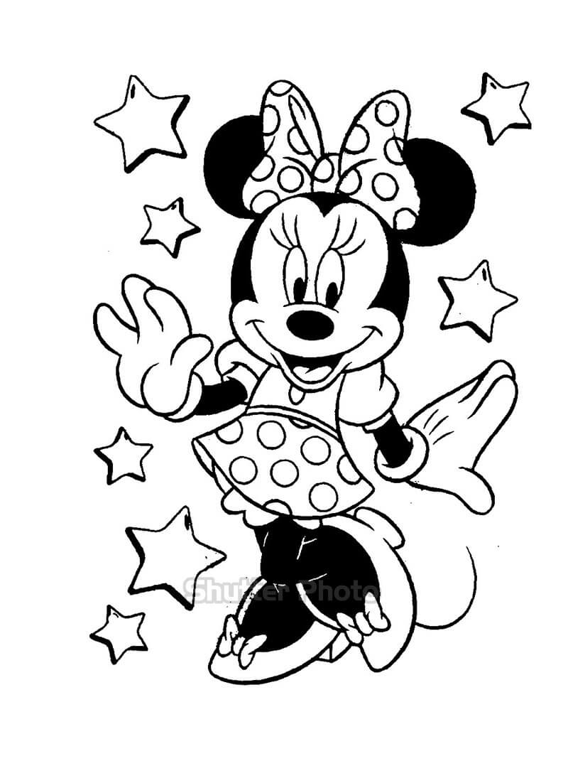Tuyển tập những bức tranh tô màu chuột Mickey dễ thương nhất
