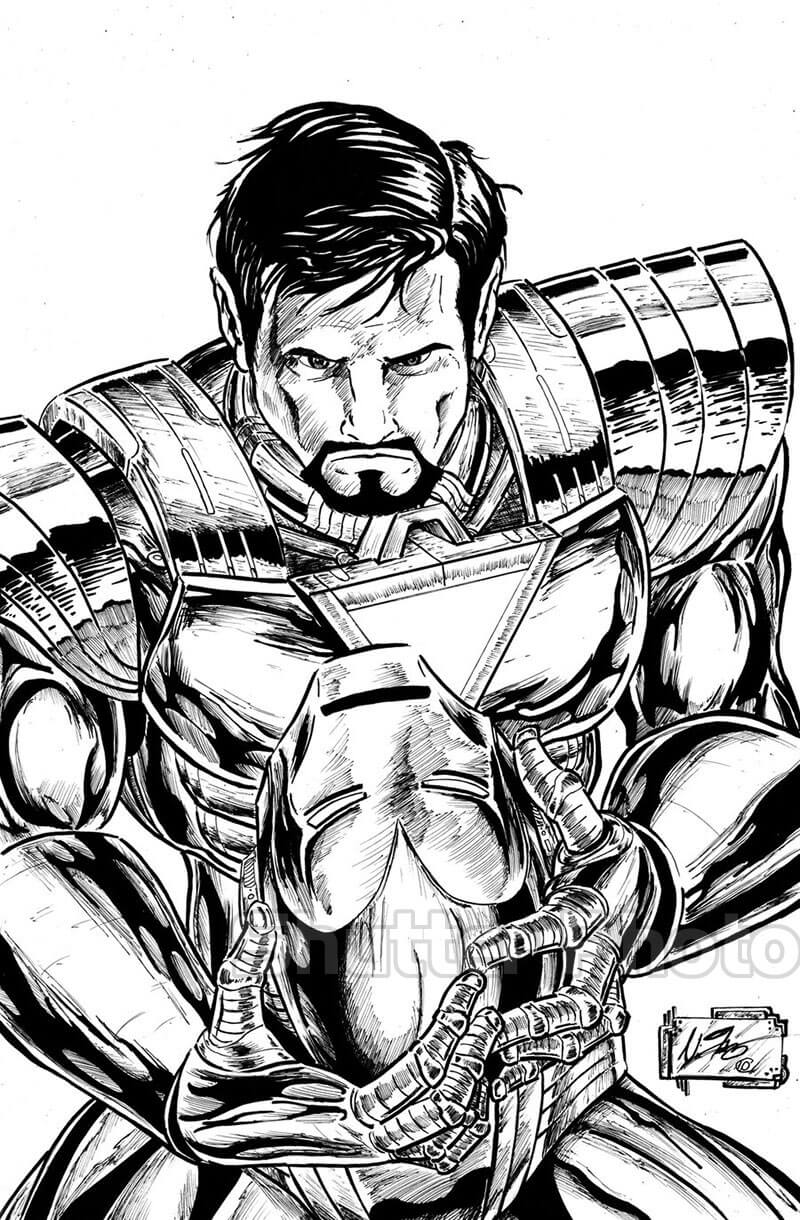 Tô Màu Người Sắt Iron Man  Tranh Tô Màu Cho Bé