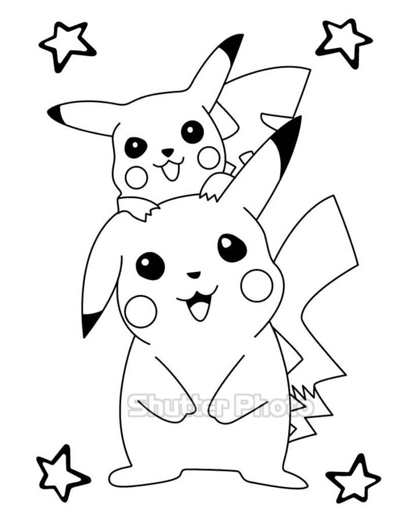 Trọn bộ tranh tô màu Pokemon đẹp nhất cho bé tập tô