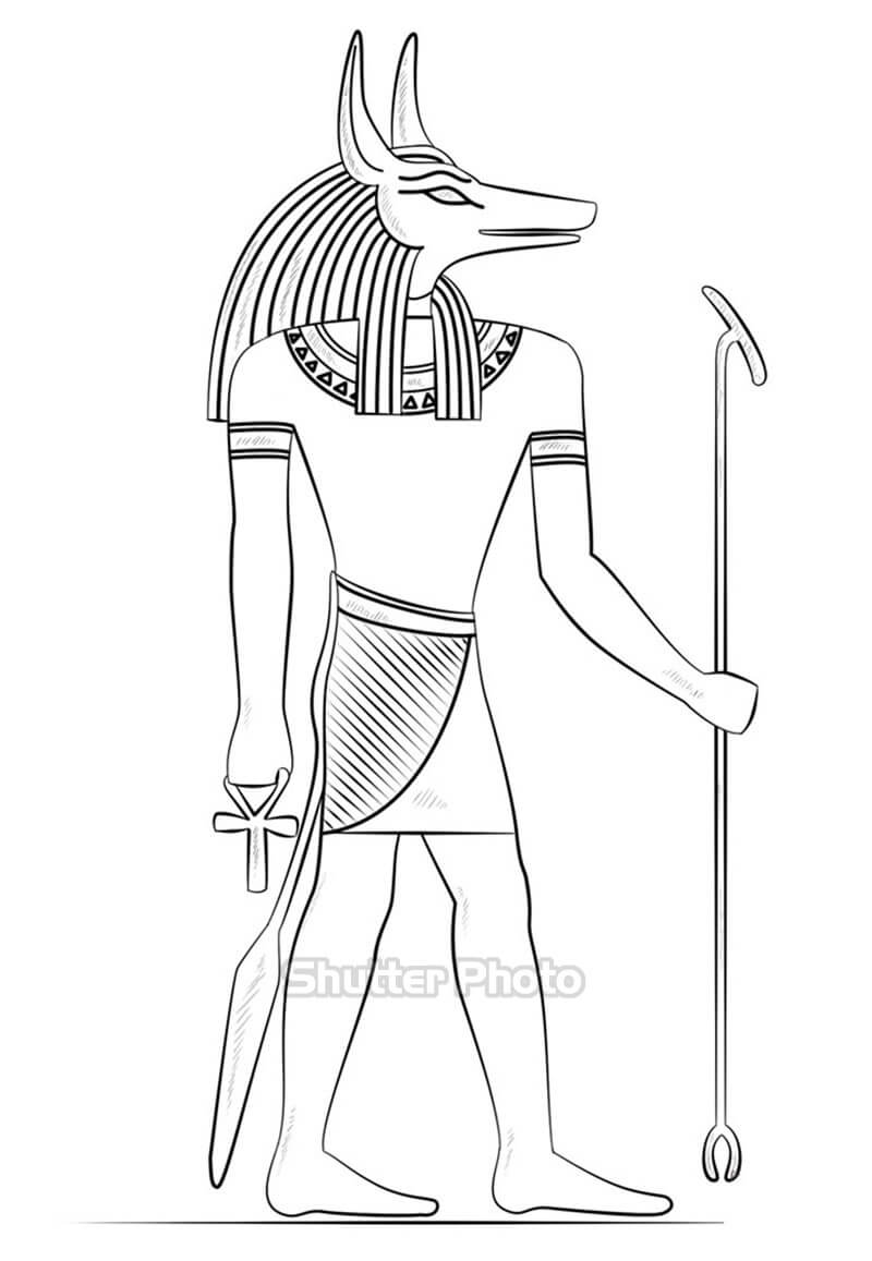 Египетский Бог Анубис рисунок