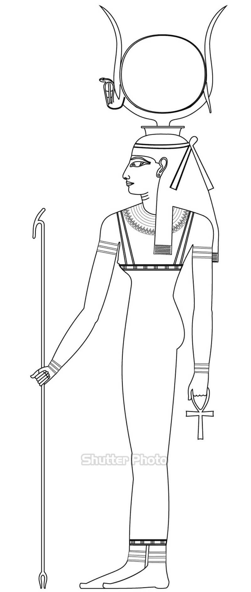 59 Tranh tô màu Nữ Hoàng Ai Cập xinh đẹp Update 2022 31