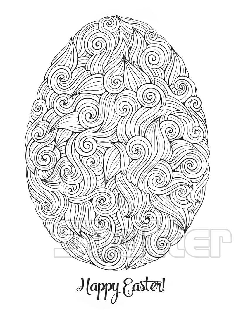 Trang Tô Màu Trứng Phục Sinh Chín Quả Trứng Với Các Mẫu Khác Nhau Được Tô  Màu Minh Họa Vectơ Bị Cô Lập Trên Nền Trắng Hình minh họa Sẵn có 