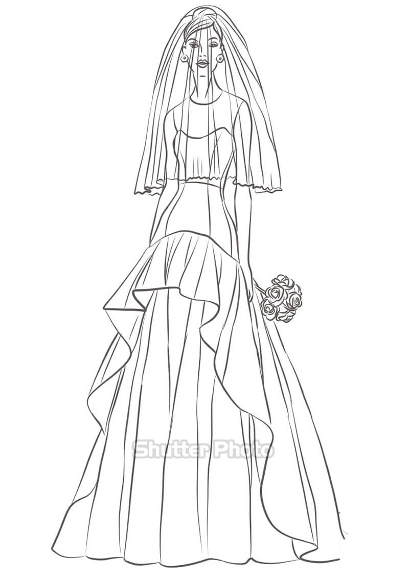 108+ Tranh tô màu cô dâu chú rể đẹp nhất dễ tải dễ in Update 2023