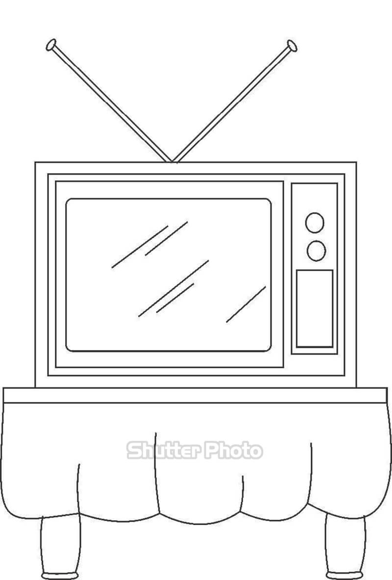 Cách vẽ chiếc Tivi  Bé tập tô màu  How to Draw a Television  YouTube