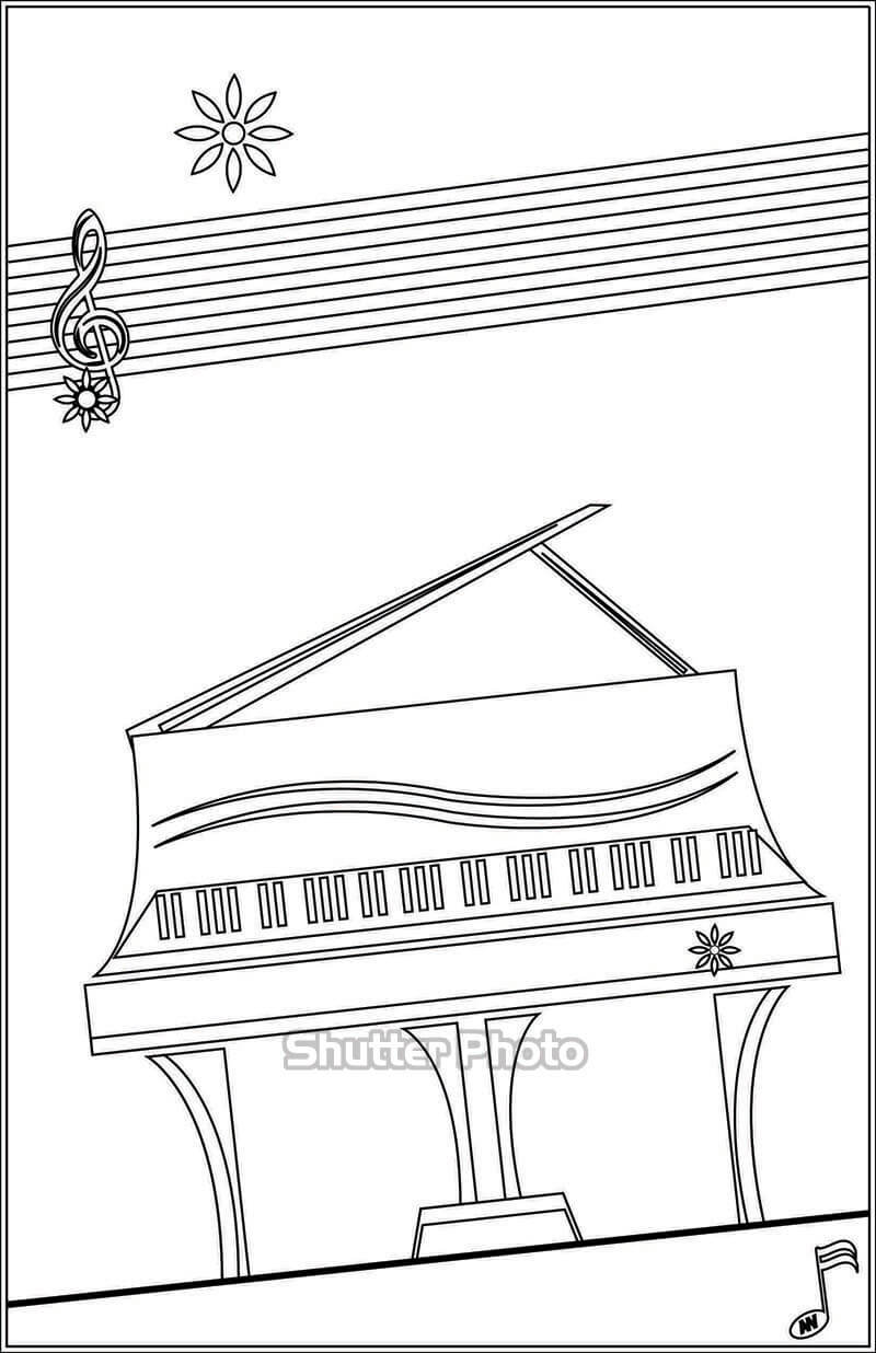 Tổng hợp tranh tô màu Đàn Piano đẹp nhất dành cho bé  Truyện giáo dục
