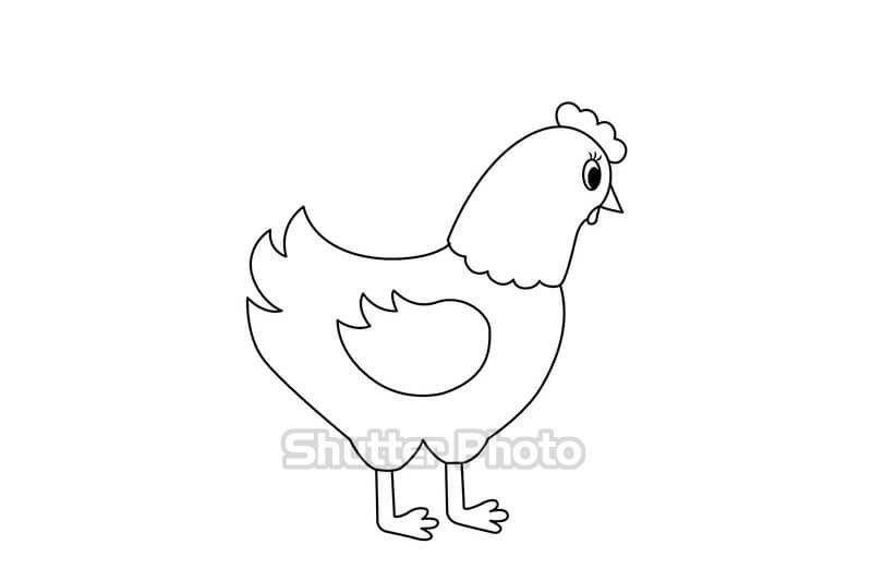 Hình vẽ con gà hình tô màu con gà trống gà mái cho bé đẹp nhất  VFOVN