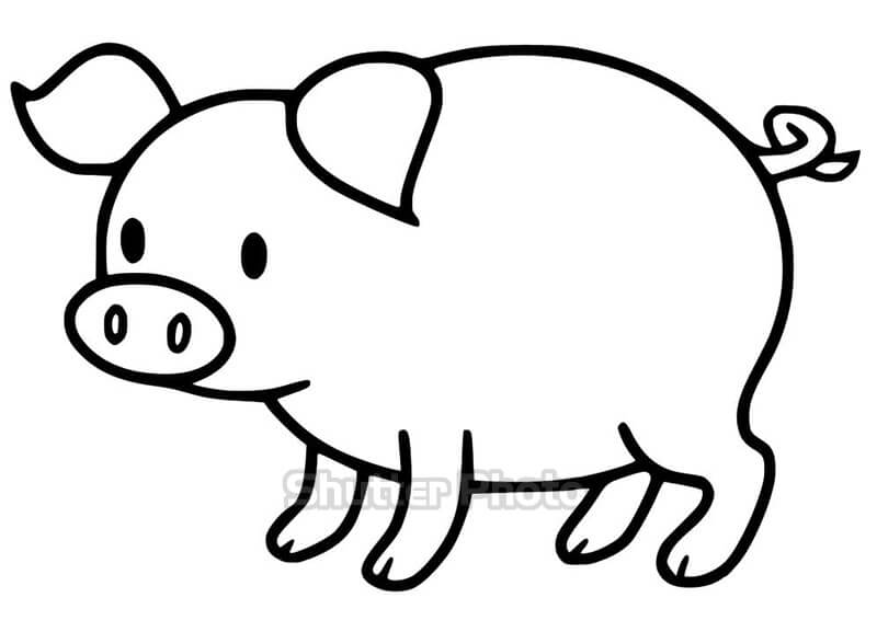 80+ Tranh Tô Màu Con Lợn Ngộ Nghĩnh Đáng Yêu Update 2023