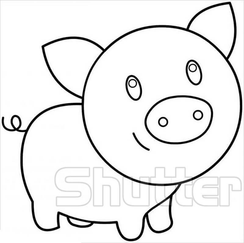 Rất Hay: 80 tranh tô màu con lợn ngộ nghĩnh đáng yêu Update 2022
