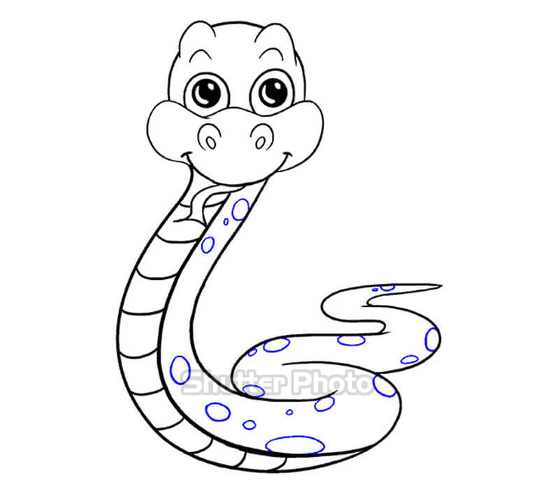Tuyển tập 25 mẫu tranh tô màu con rắn đẹp ngộ nghĩnh cho bé