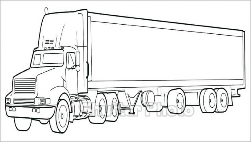 145+ Tranh tô màu xe tải ngộ ngĩnh dễ tải dễ in Update 2023