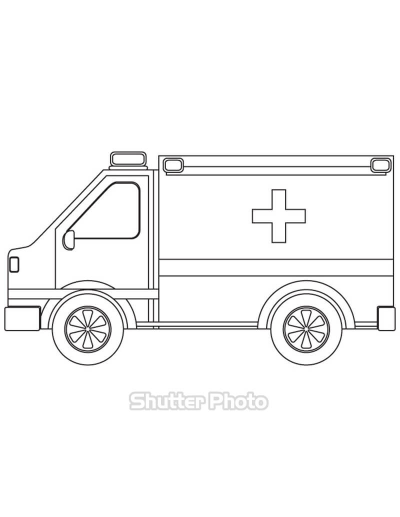 Màu Vẽ xe Cứu thương Ausmalbild  xe png tải về  Miễn phí trong suốt Trắng  png Tải về