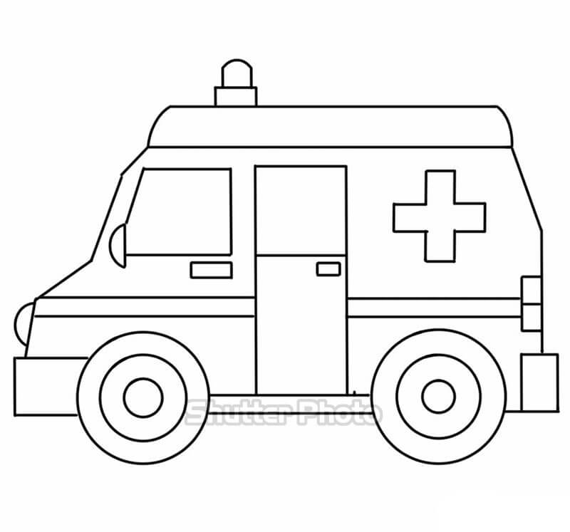 Vẽ xe cứu thương  Dạy bé vẽ xe cứu thương  Cách vẽ xe cứu thương đơn giản   Xe cứu thương