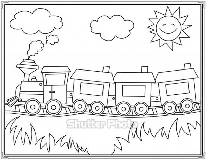 Tuyển tập tranh tô màu tàu hỏa đẹp nhất cho các bé sáng tạo  Tàu hỏa Giao  thông Tàu