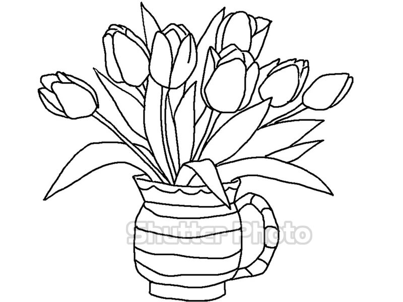 50 Tranh tô màu hoa tulip xin tươi nhất dễ tải dễ in Update 2022 16