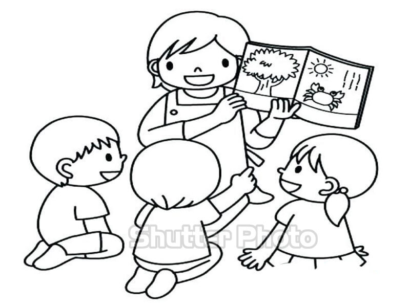 Những bức tranh tô màu bé đọc sách dễ thương nhất cho bé Update 12/2023
