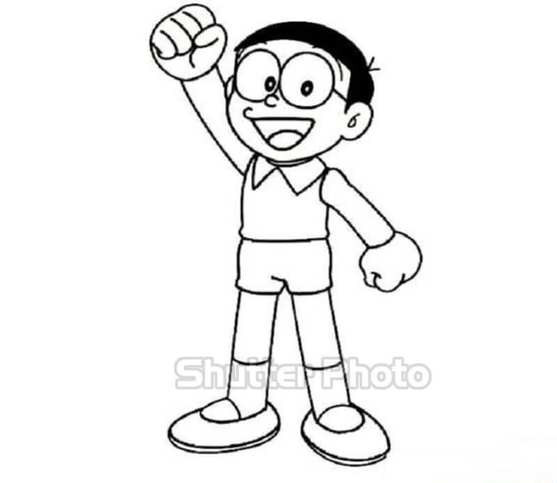 88 Tranh tô màu Nobita cực đáng yêu cho bé dễ tải dễ in Update 2022 22