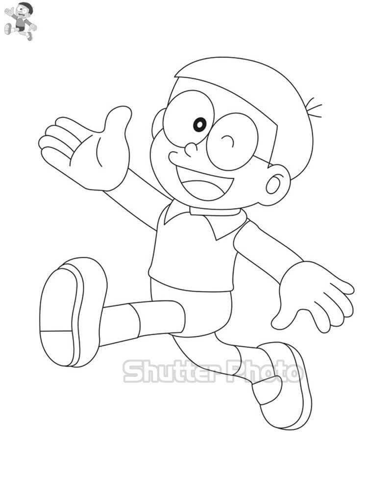 88 Tranh tô màu Nobita cực đáng yêu cho bé dễ tải dễ in Update 2022 23