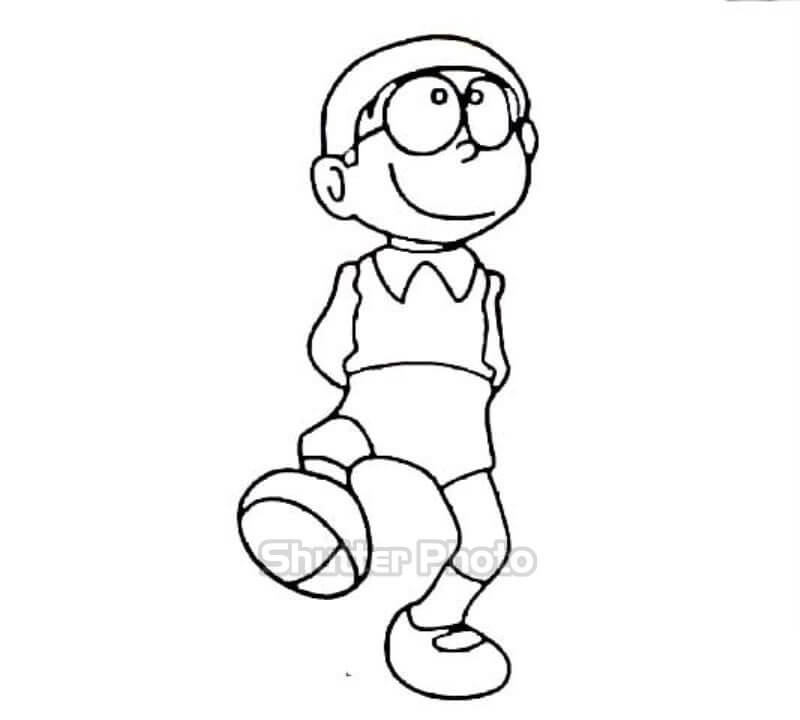 88 Tranh tô màu Nobita cực đáng yêu cho bé dễ tải dễ in Update 2022 27