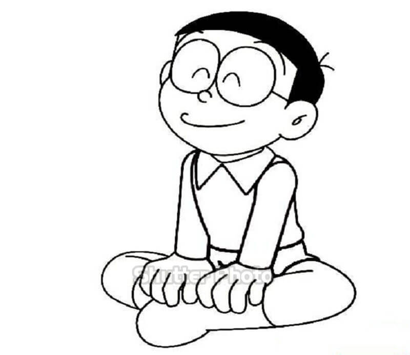 88 Tranh tô màu Nobita cực đáng yêu cho bé dễ tải dễ in Update 2022 28