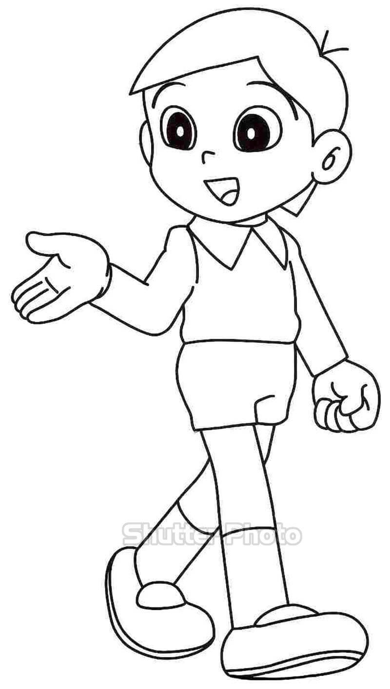 88 Tranh tô màu Nobita cực đáng yêu cho bé dễ tải dễ in Update 2022 4