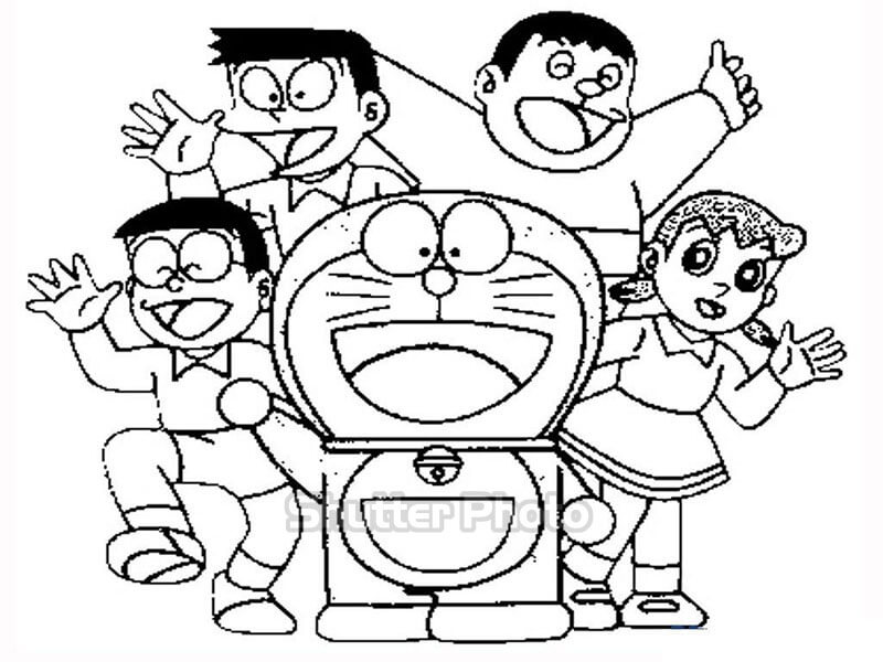 88 Tranh tô màu Nobita cực đáng yêu cho bé dễ tải dễ in Update 2022 41