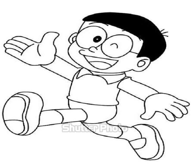 88 Tranh tô màu Nobita cực đáng yêu cho bé dễ tải dễ in Update 2022 47