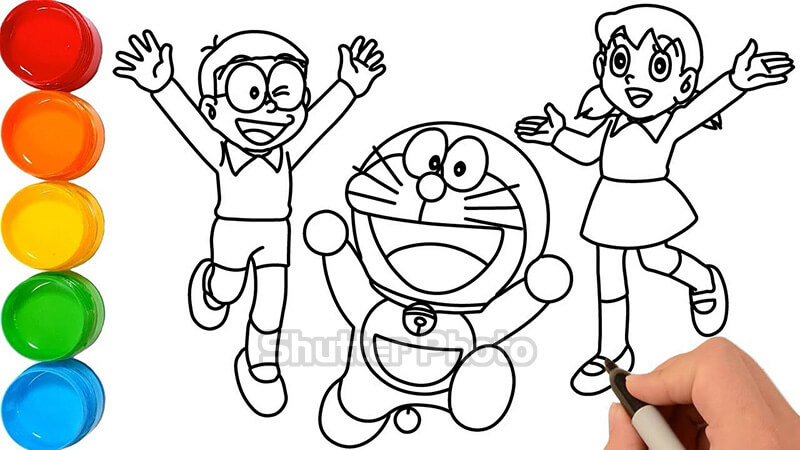 88 Tranh tô màu Nobita cực đáng yêu cho bé dễ tải dễ in Update 2022 78