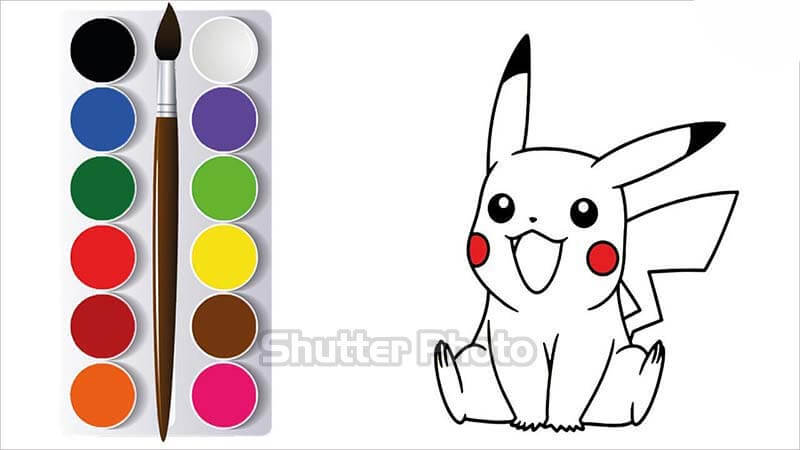 Những bức tranh tô màu pikachu dễ thương nhất Update 03/2023