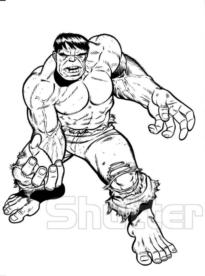 Bộ 20 mẫu tranh tô màu Hulk  Người Khổng Lồ Xanh đẹp nhất