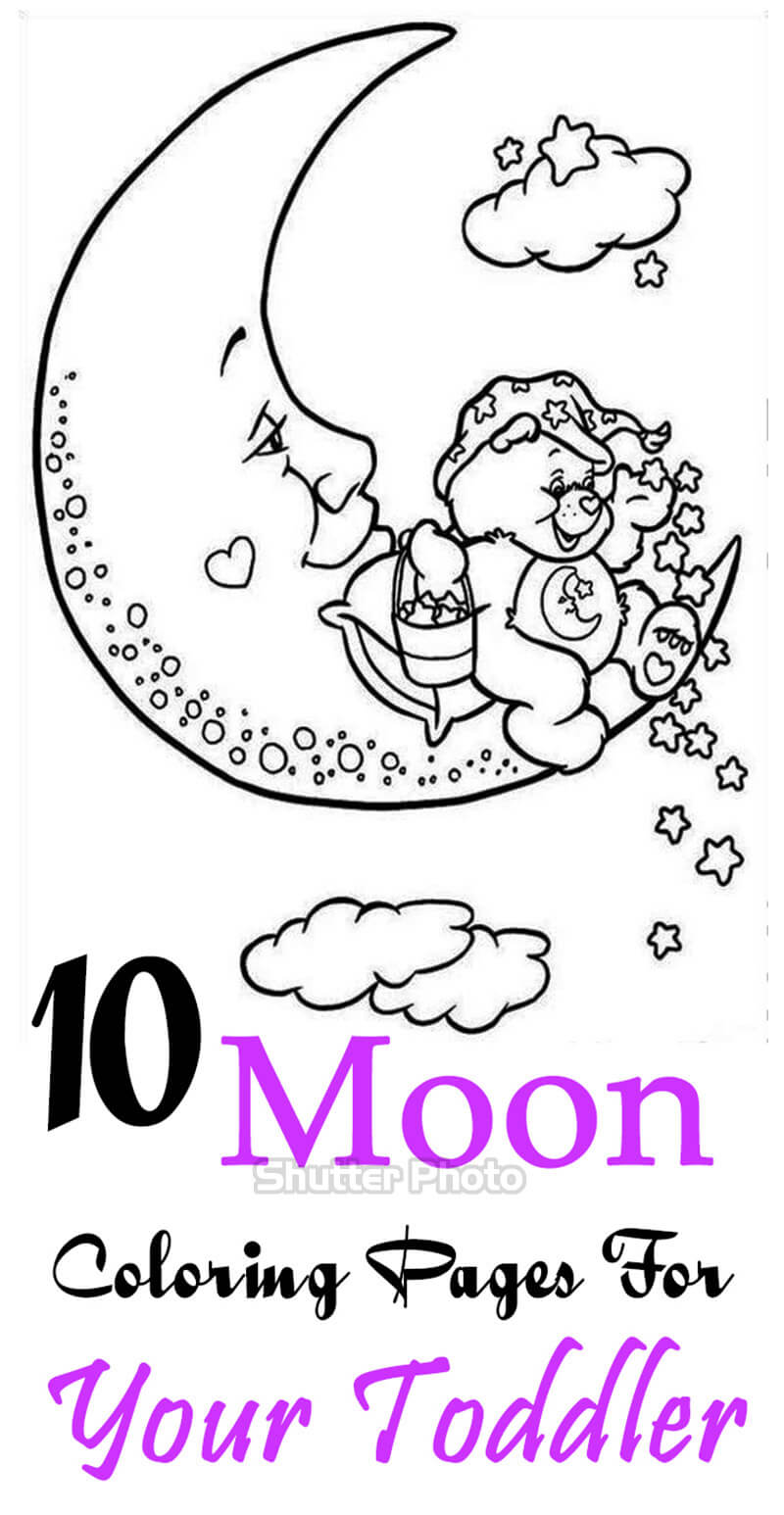 Những bức tranh tô màu mặt trăng đẹp và dễ thương cho bé tập tô Update 12/2023
