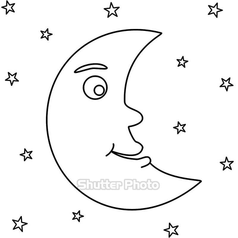 Những bức tranh tô màu mặt trăng đẹp và dễ thương cho bé tập tô Update 12/2023