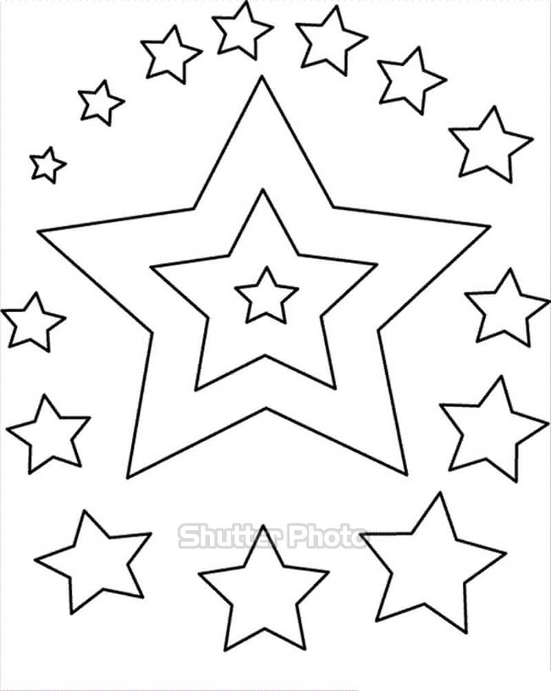 50 tranh tô màu ngôi sao cho bé dễ thương ngộ nghĩnh đơn giản