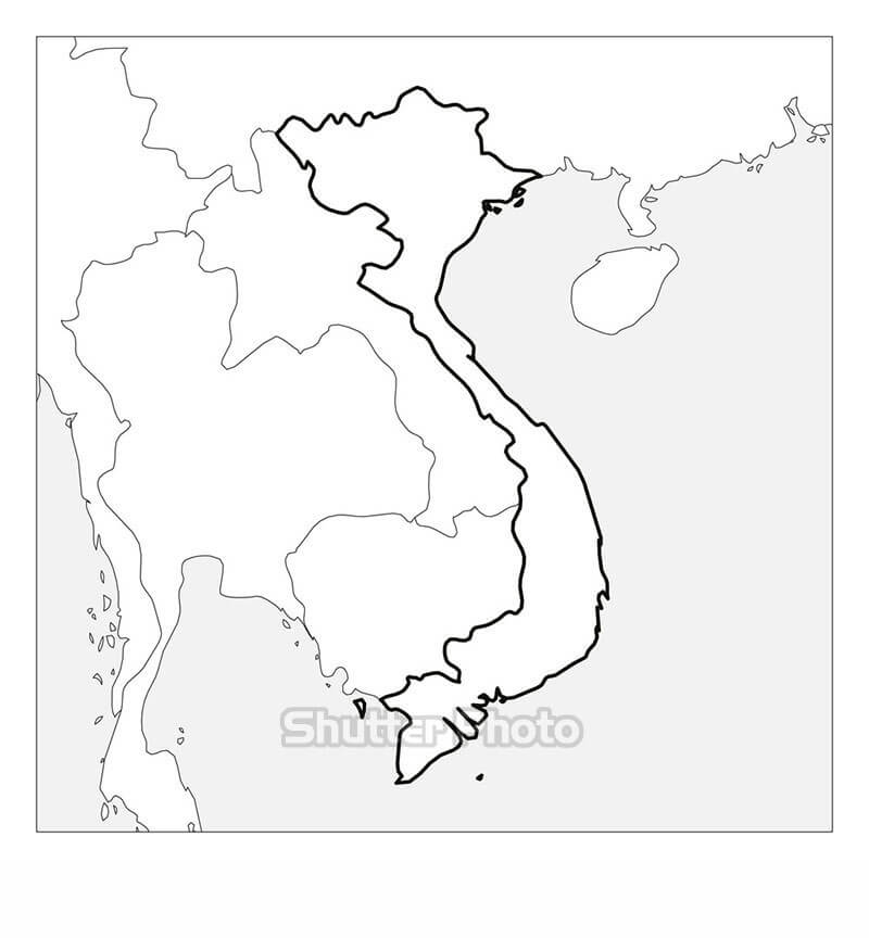 Tô màu Bản đồ Việt Nam theo tỉnh  Trang Tô Màu Cho Bé