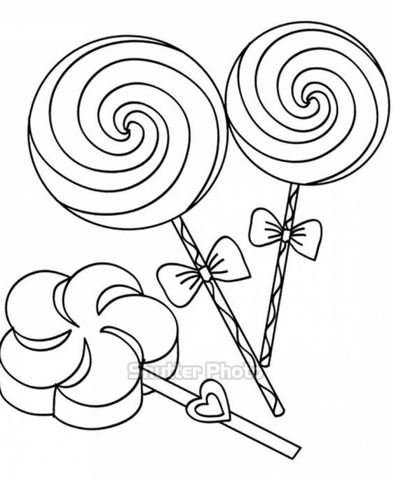 Tô màu và vẽ hình kẹo mút với cầu vồng cho trẻ em  Điều Bút Có Thể Làm
