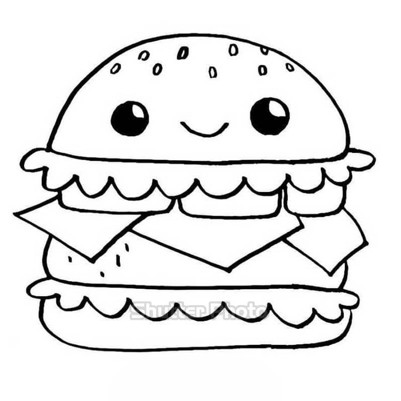 Top 59+ về tô màu hamburger mới nhất - cdgdbentre.edu.vn